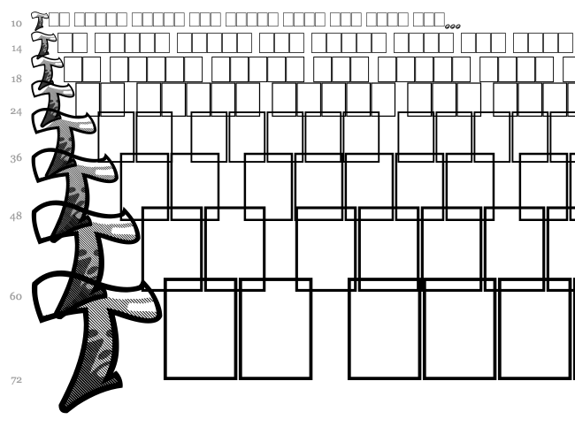Smasher 312 Custom font waterfall